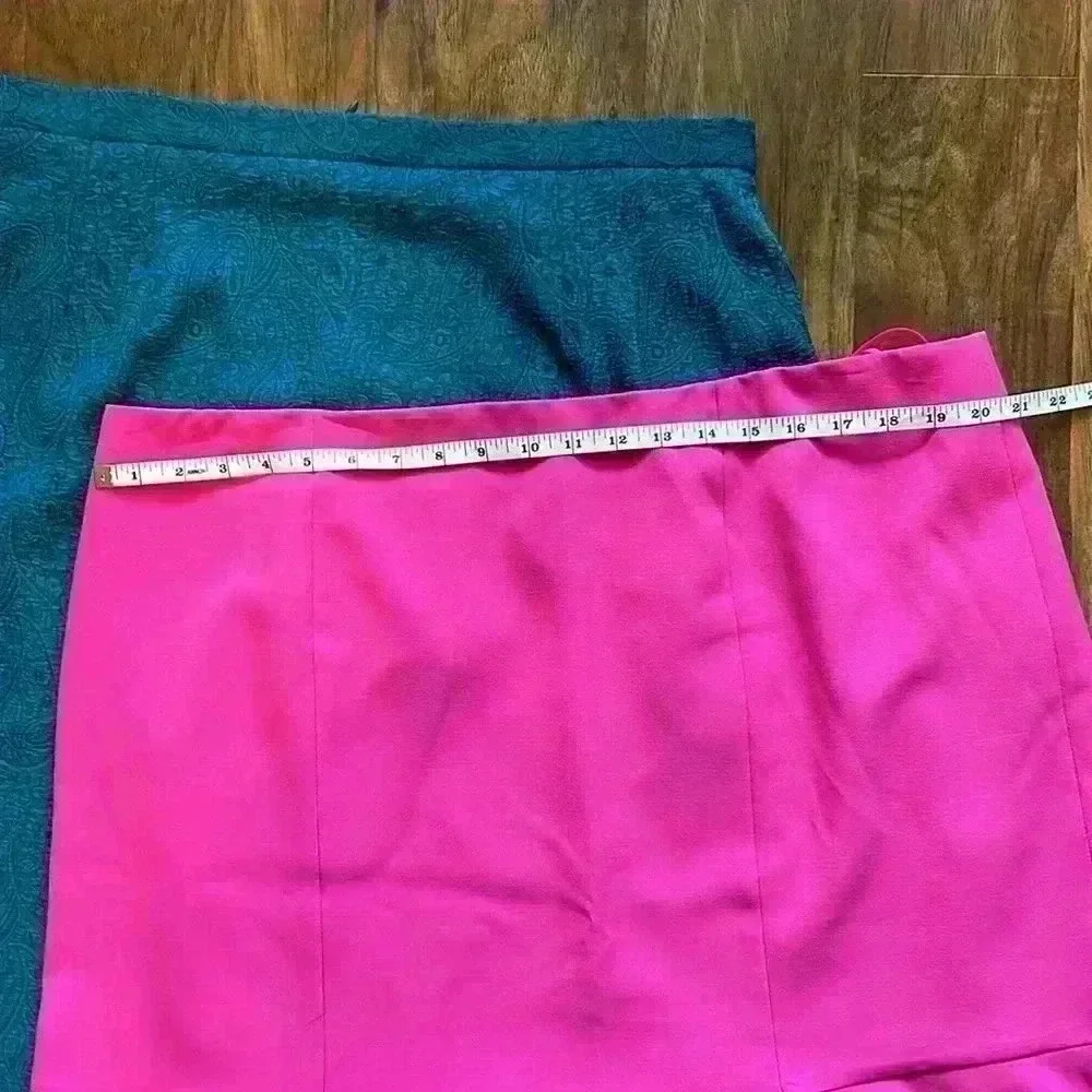 LOT: Women’s Plus- Knee-length Size 18 Skirts Pink Teal Curvy Feminine - Picture 9 of 12